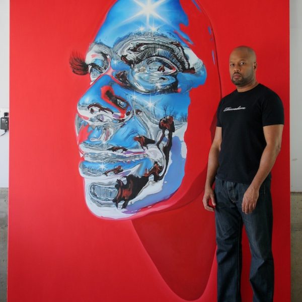 Hyper-realistic Chrome Mask Paintings by Kip Omolade