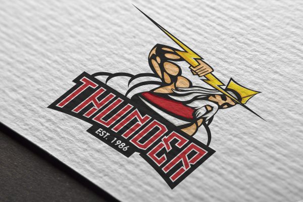 Logo Mockup - Thunder Hockey Club